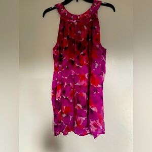EUC Women’s floral print sleeveless top Sz.XL by AV